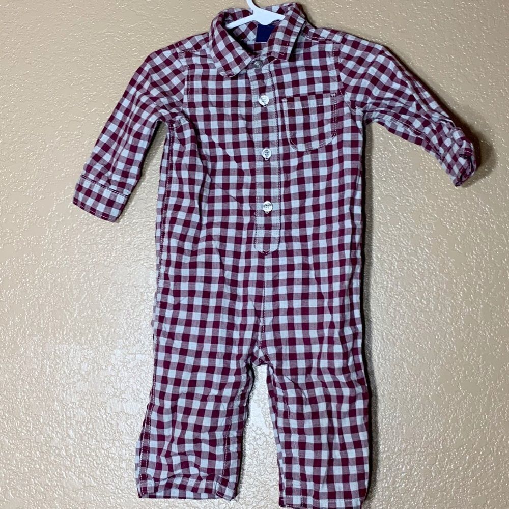 ‎Gap baby boy plaid jumpsuit